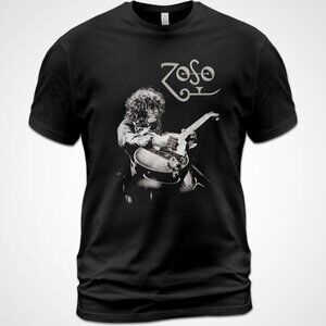 Led Zeppelin IV Zoso Tour Music T-Shirt Jimmy Page Symbols Graphic Tee 90